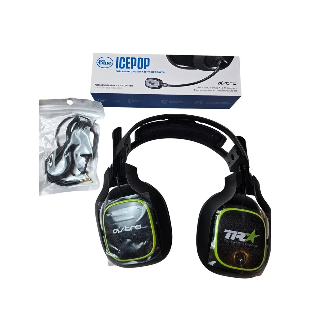 Astro A40 TR Gaming Headset Black Green with Blue Icepop Premium Microphone‎ A3
